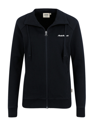 Damen College Sweatjacke Schwarz